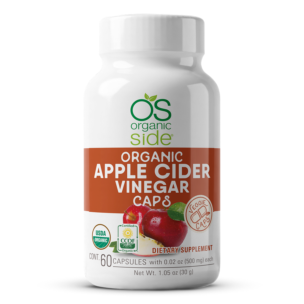 OS Organic Side |  Apple Cider Vinegar 60 Capsules - Supports Digestion - USDA