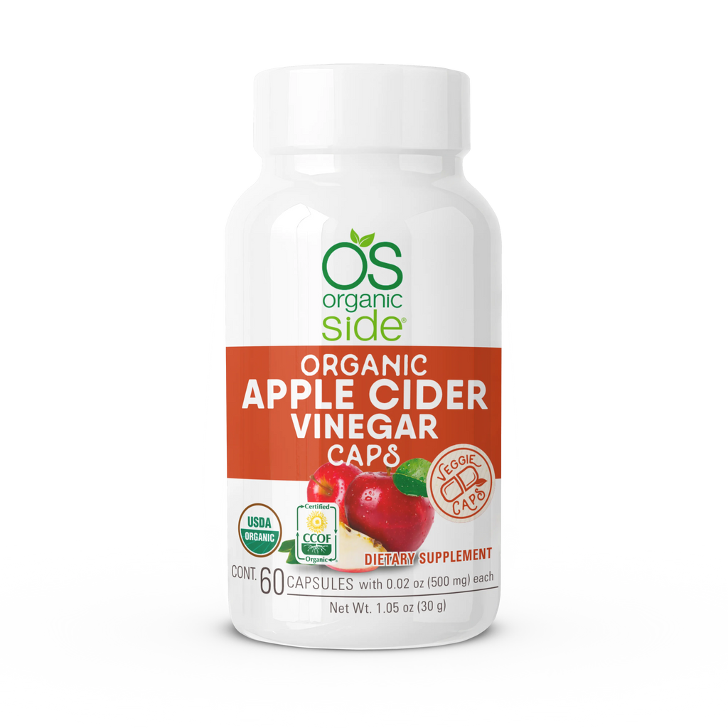OS Organic Side |  Apple Cider Vinegar 60 Capsules - Supports Digestion - USDA