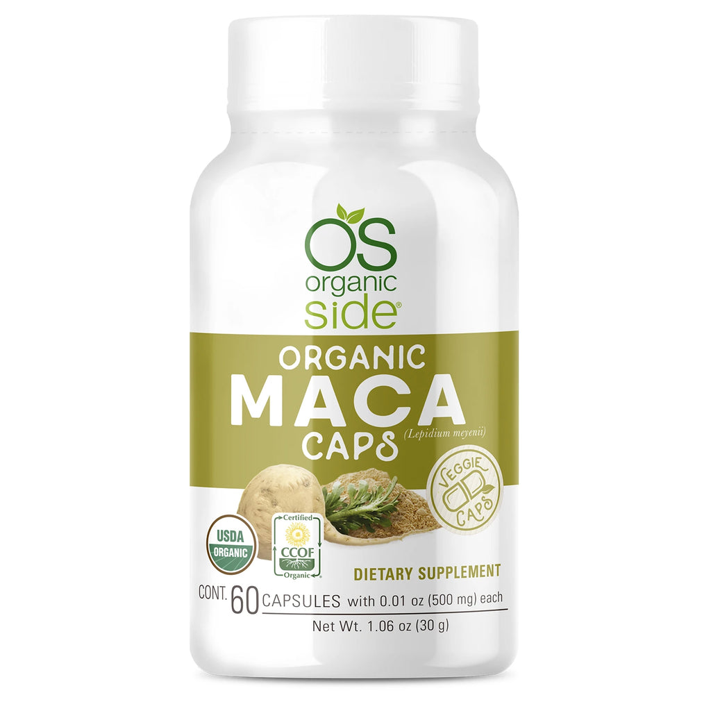 OS Organic Side |  Maca 60 Capsules - Promote Healthy Vitality - USDA