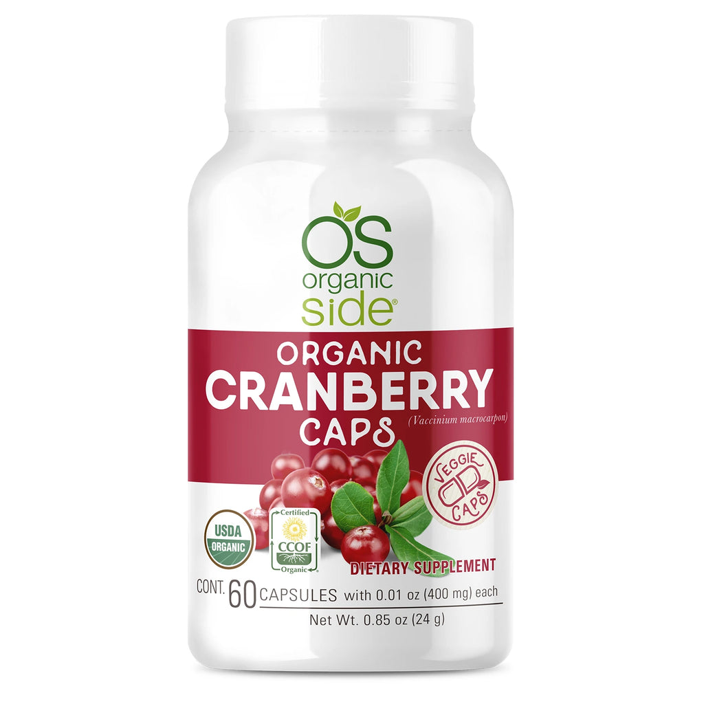 OS Organic Side | Organic Cranberry Supplement - Urinary Tract Support - 60 Capsules