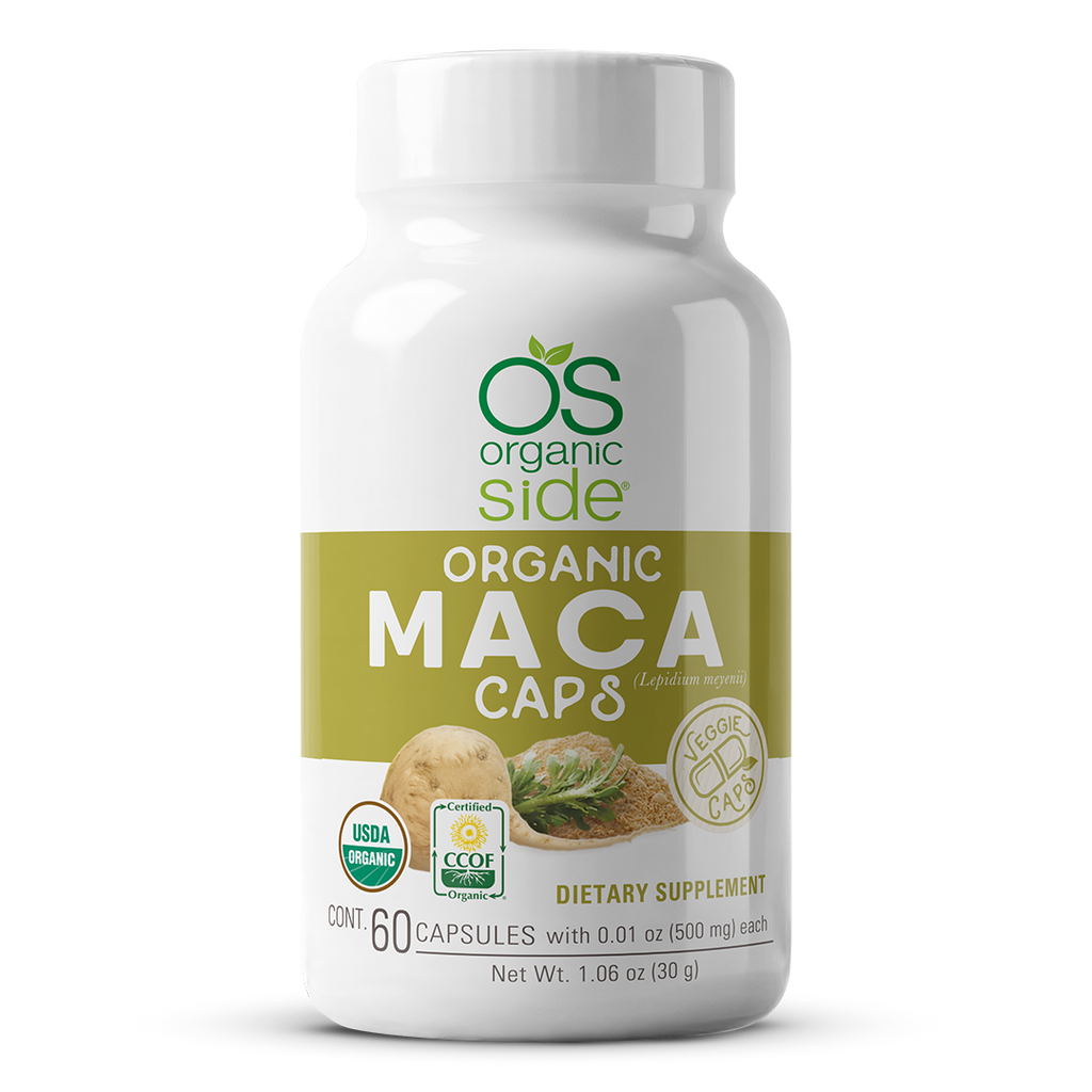 OS Organic Side |  Maca 60 Capsules - Promote Healthy Vitality - USDA
