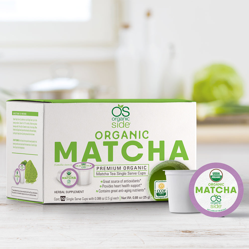 OS Organic Side | Matcha Single Serve Cups (Pack of 10 Kcups)